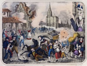 Bombardeo de Estrasburgo por los prusianos. 1870 de Unknown artist