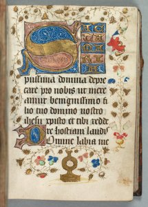 Libro de Horas (Uso de Metz): Fol. 27r, Iniciales Decoradas de Unknown artist