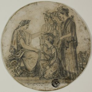 Britannia Distribuyendo Coronas Cívicas de Unknown artist