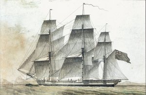 Barco mercante británico de Unknown artist