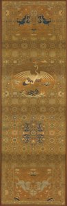 Brocado, seda. Panel oblong; funda de silla de Unknown artist