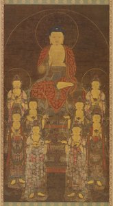 Buda Amitabha (Amita) y los ocho grandes bodhisattvas