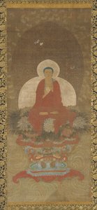Buda entronizado en una estera de hierba Kusa de Unknown artist