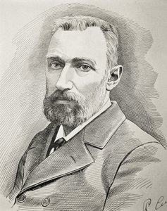 CURIE, Pierre (1859-1906). Físico francés. Retrato de 1898. Grabado. de Unknown artist