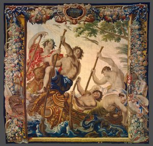 César se embarca para unirse a su ejército de La historia de César y Cleopatra de Unknown artist