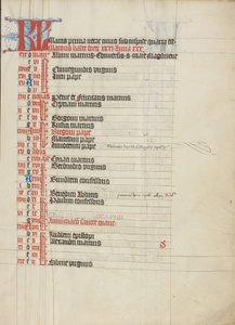 Calendario de Unknown artist