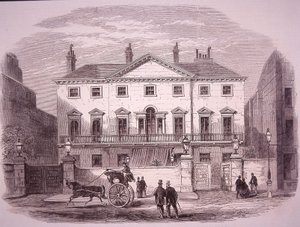 Casa Cambridge en Piccadilly en 1860, hogar del PM lord Palmerston de Unknown artist