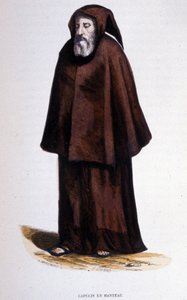 Capuchino con hábito, grabado de un álbum sobre órdenes religiosas, París de Unknown artist