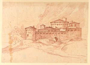 Castillo en las montañas de Unknown artist