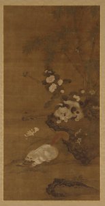 Gatos, pájaros y flores de Unknown artist