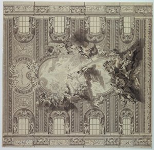 Techo de la Iglesia del Gesù, Roma, Italia de Unknown artist