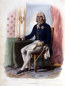 Charles Maurice de Talleyrand Périgord (1754-1838), político francés en "Le Plutarque français", Ed. Mennechet, París de Unknown artist