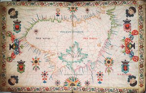 Carta del Mar Negro, c.1600 (manuscrito) de Unknown artist