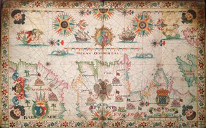 Carta del Atlántico nordeste, de Irlanda a Cabo Verde, c.1600 (manuscrito) de Unknown artist