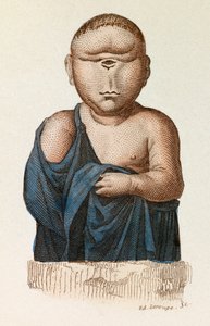 Niño tuerto, clasificado según la nomenclatura de Linneene y la clasificación de Cuvier (grabado)