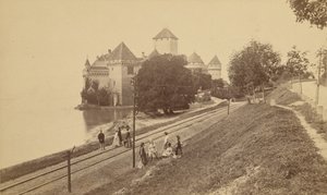 [Castillo de Chillon en el lago Lemán] de Unknown artist