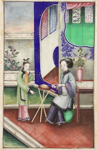 Figuras chinas (acuarela sobre papel)