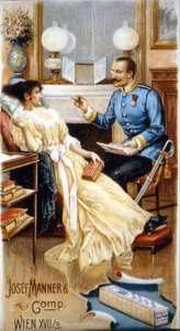 Anuncio de chocolate "Josef Manner & Gomp, Viena" de Unknown artist