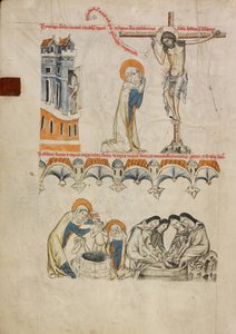 Cristo bendiciendo a Santa Eduviges; Santa Eduviges lavando la cara a su nieto de Unknown artist