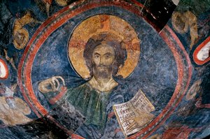 Cristo Pantocrátor - Anónimo - Siglo XIII - Fresco - Iglesia de Boyana, Sofía, Bulgaria de Unknown artist