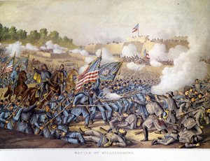 Guerra Civil (1861 - 1865), Guerra Civil Americana: 05/05/1862. Batalla de Williamsburg. Grabado