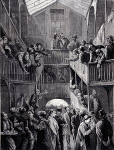 Constantinopla: la bolsa en el suburbio de Galata en 1878. de Unknown artist