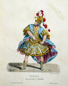 Traje de Lekain (Henri Louis Cain) en el papel de Aquiles en 1740 de Unknown artist