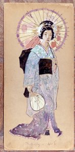 Traje de Madame Butterfly para el primer acto de la creación Madame Butterfly de Giacomo Puccini en 1904.Colección del Museo della Scala de Milán. de Unknown artist