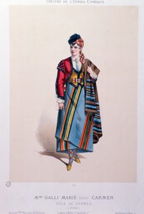 Vestuario de la cantante Celestine Galli-Marie en Carmen, ópera de Georges Bizet de Unknown artist