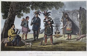 Trajes de los indios domiciliados de América del Norte, por George Heriot (1766-1844) de Unknown artist