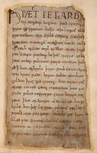 Algodón Vitelio A.XV..132 El comienzo de Beowulf de Unknown artist