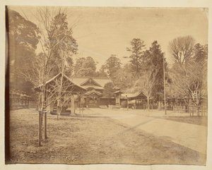 [Patio de un templo japonés no identificado] de Unknown artist