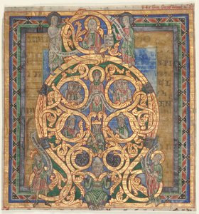 Recorte de un antifonario: Inicial A[spiciens a longe]: El árbol de Jesé de Unknown artist