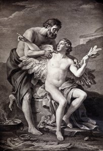Dédalo e Ícaro (grabado del siglo XIX) de Unknown artist