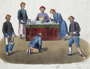 Vida diaria de los chinos - Justicia: Prevenido ante un magistrado, s.d. siglo XIX de Unknown artist