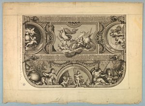 Decoraciones de LeBrun y Mignard en el Palacio de Versalles de Unknown artist