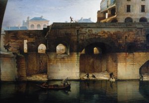 Demolición del antiguo Hôtel-Dieu; los "cagnards", en 1878 (óleo sobre lienzo)