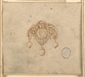 Diseño para broche con tres diamantes