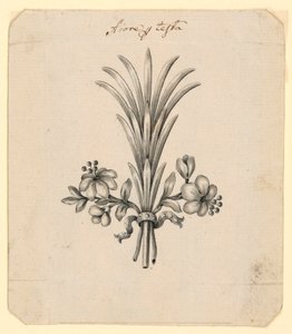 Diseño de flores como adorno para el cabello de Unknown artist