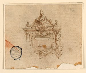 Diseño para colgante con mujer en casco de Unknown artist