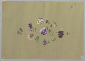 Diseño para Papel Tapiz y Textiles: Flores de Unknown artist