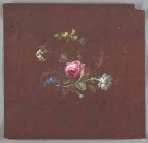 Diseño para papel tapiz y textiles: Flores de Unknown artist