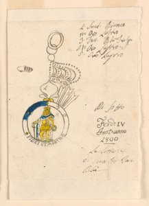 Diseño para una insignia de la Orden Militar Siciliana de Unknown artist
