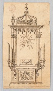Diseño para un baldaquino para la exposición del Santísimo Sacramento de Unknown artist
