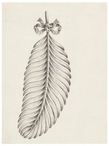 Diseño para un broche en forma de pluma de Unknown artist