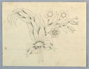 Diseño para un Broche con Flores de Unknown artist