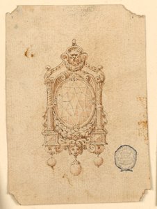 Diseño para un broche con diamante ovalado de Unknown artist