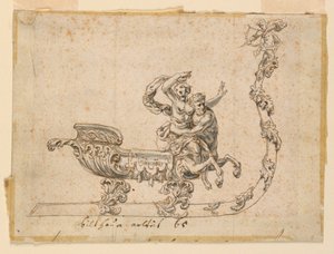 Diseño para un salero en forma de trineo de Unknown artist