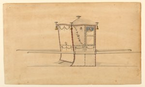 Diseño para una silla de manos de Unknown artist