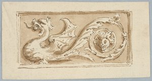 Diseño para la decoración de un panel oblongo de Unknown artist